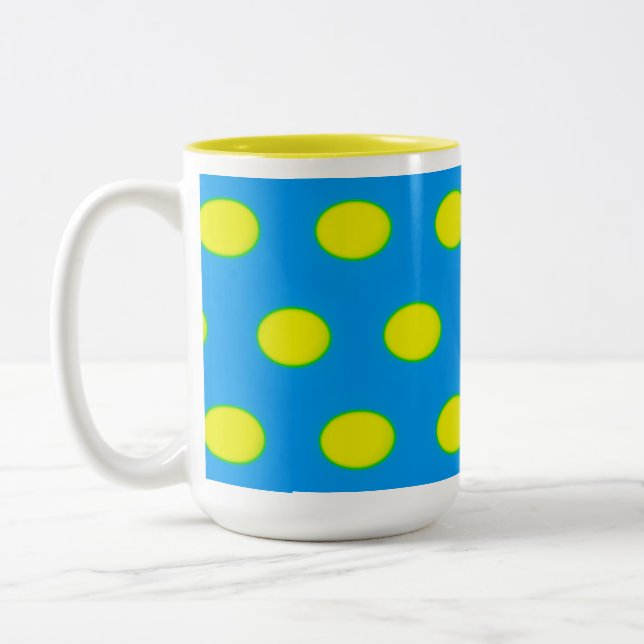Turquoise, Green and Yellow Eggs Coffee Mug (Left)