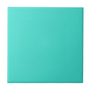 Turquoise Green-Blue Solid Colour Tile