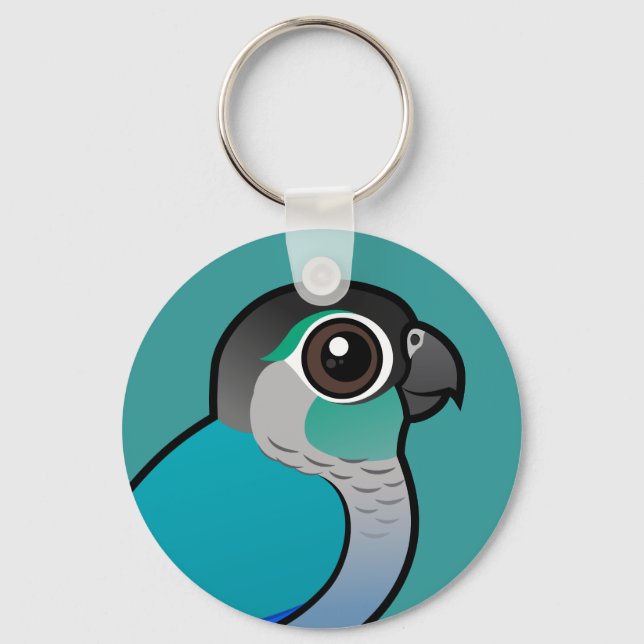 Turquoise Green-cheeked Conure Keychain (Front)