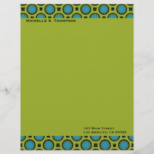 turquoise green circles letterhead
