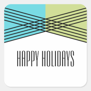 Turquoise Green Colourful Deco Holiday Stickers