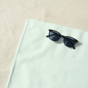 Turquoise Green Soft Pale White Pastel Solid Colou Beach Towel