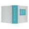 Turquoise & Grey Damask 2" Recipe Binder