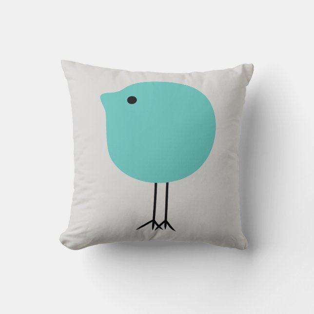 Turquoise & Grey Moderne Coussin de la pouponnière (Recto)