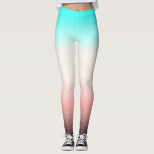Turquoise grey Ombre Leggings