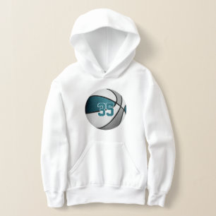 turquoise gris enfants jersey numéro de basket-bal
