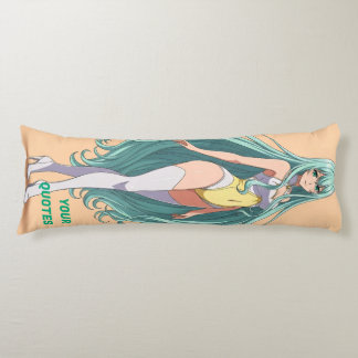 Turquoise Hair Anime Girl Body Pillow