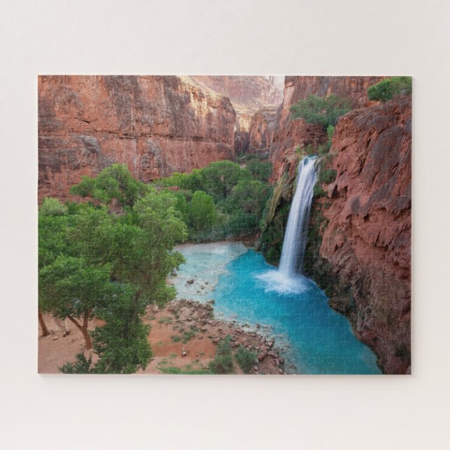 Turquoise Havasu Falls in Grand Canyon Jigsaw Puzzle (Horizontal)