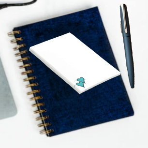 Turquoise Heart & Arrow Post-it Notes