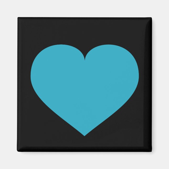 Turquoise heart magnet (Front)