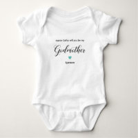 Turquoise Heart Will You Be My Godmother Proposal