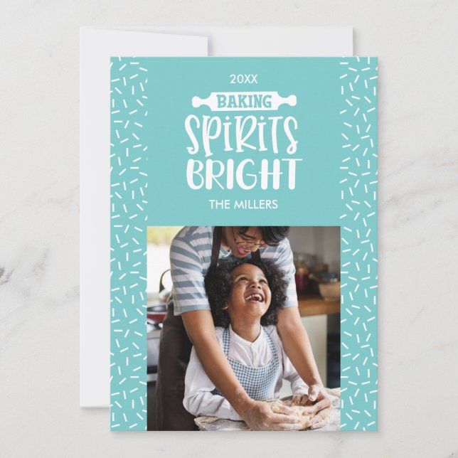 Turquoise | Holiday Baking Spirits Bright Photo (Front)