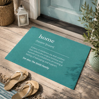 Turquoise Home Coastal Beach House Family Decor  Doormat