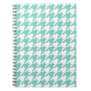Turquoise Houndstooth Notepad Notebook