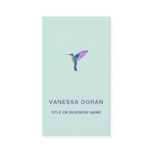 Turquoise Hummingbird Business Card