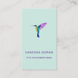 Turquoise Hummingbird Business Card
