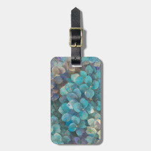 Turquoise Hydrangea Luggage Tag