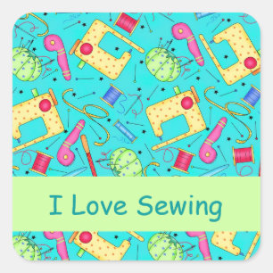 Turquoise I Love Stickers