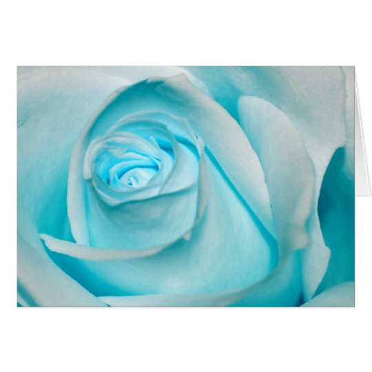 Turquoise Ice Rose Card