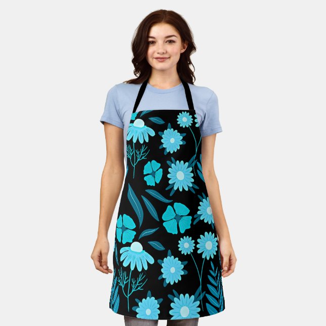 Turquoise in bloom apron (Worn)