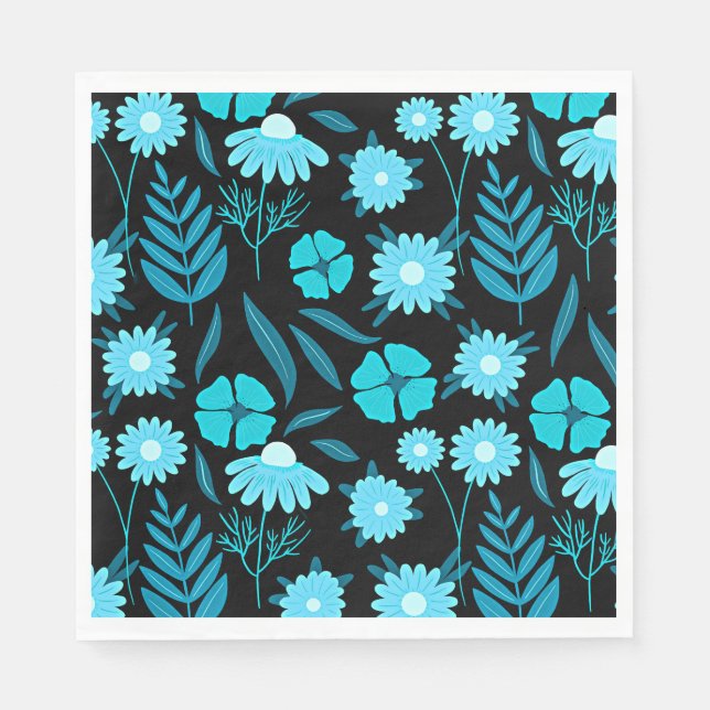 Turquoise in bloom napkin (Front)