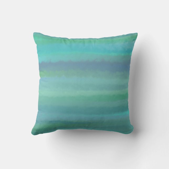 Turquoise Is My Favourite Colour Throw Pillow (Back)