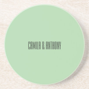 Turquoise Islamic Geometric Border Wedding Coaster