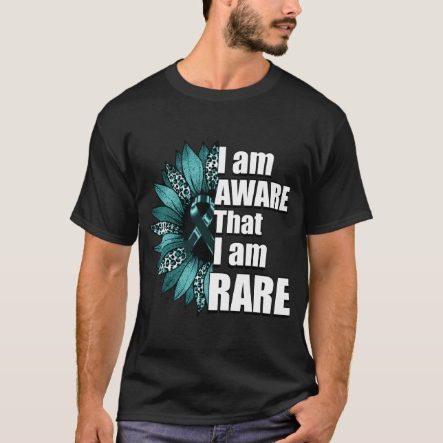Turquoise Je suis conscient Je suis Rare T-shirt (Devant)