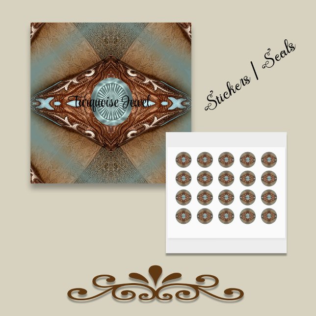 Turquoise Jewel  Classic Round Sticker (Creator Uploaded)