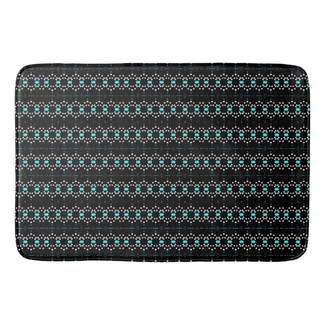 Turquoise Jewellery Bath Mat (Front)