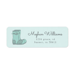 turquoise jolies bottes de pluie adresse de retour