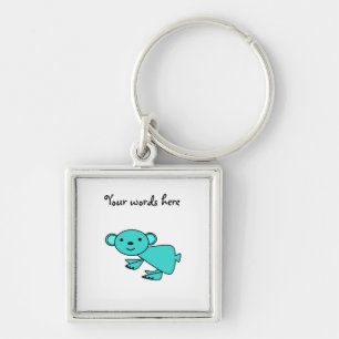 Turquoise koala keychain