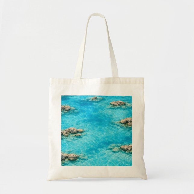 Turquoise Lagoon Ocean Water Tote Bag (Front)