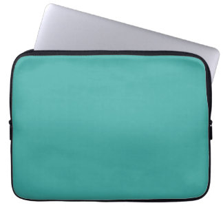 Turquoise Laptop Sleeve with Black Trim