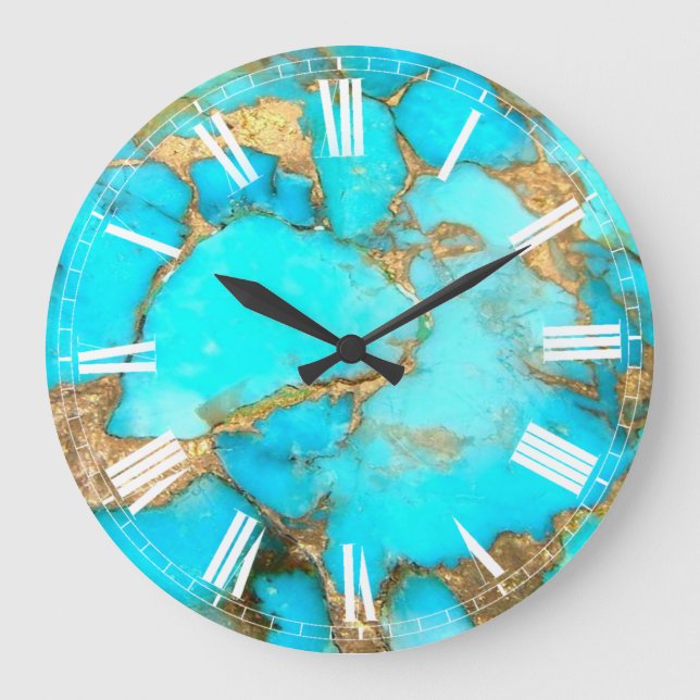 turquoise large clock (Front)