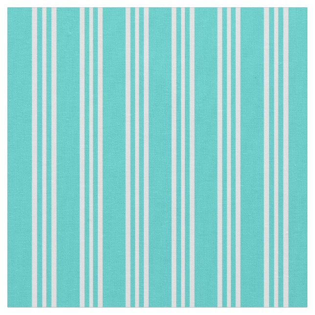 Turquoise & Lavender Coloured Lines Fabric (Close Up)