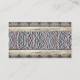 Turquoise Leather Country Western Business Cards