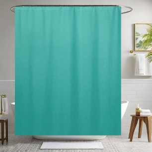 Turquoise Leather Shower Curtain Coastal Bathroom