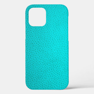 Turquoise leather skin texture skin iPhone 12 case