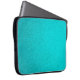 Turquoise leather skin texture skin laptop sleeve (Front Right)