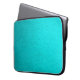 Turquoise leather skin texture skin laptop sleeve (Front Left)