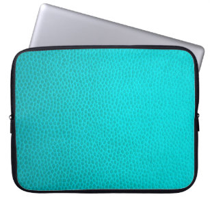 Turquoise leather skin texture skin laptop sleeve