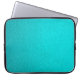Turquoise leather skin texture skin laptop sleeve (Front)