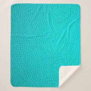 Turquoise leather skin texture skin sherpa blanket