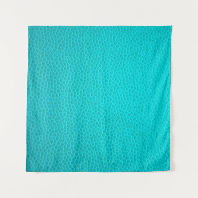 Turquoise leather skin texture skin tapestry (Front)