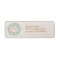 Turquoise Lotus Monogrammed Return Address Labels