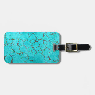 turquoise luggage tag