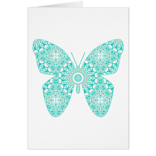 Turquoise Mandala Butterfly Design (Front)