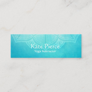 Turquoise mandala mini business card