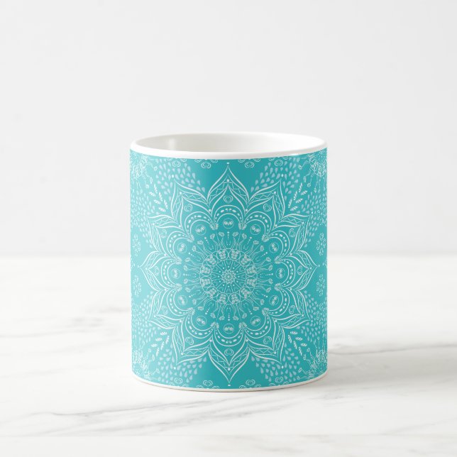 Turquoise Mandala Mugs (Center)